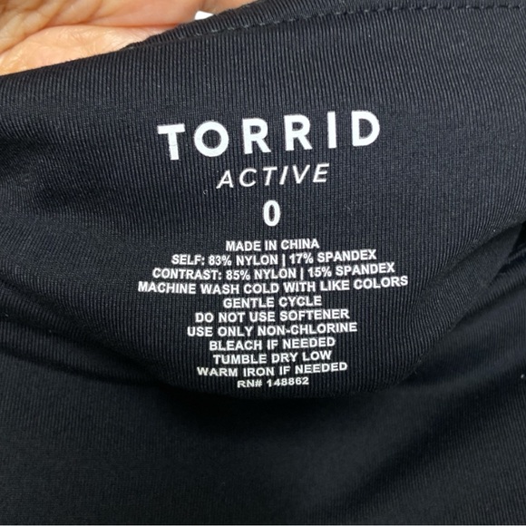 Torrid black mesh active bike short size 0 - Picture 5 of 5